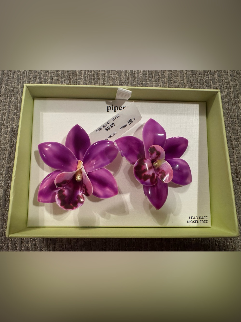 Piper Purple Orchid Wall Accent Pair